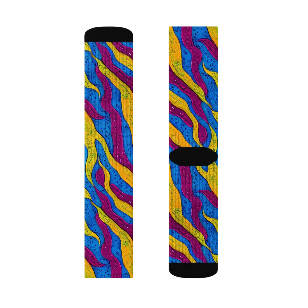 Luminous Snare on Socks — Left Sock