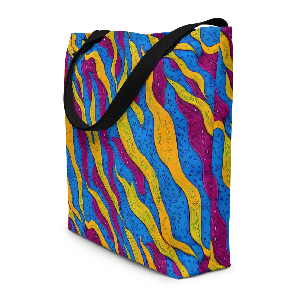 Luminous Snare on Large Tote Bag W/ Pocket — Front