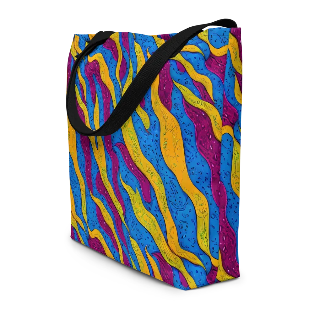 Luminous Snare on Large Tote Bag W/ Pocket — Front