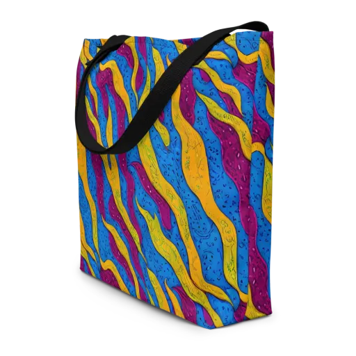 Luminous Snare on a Large Tote Bag W/ Pocket