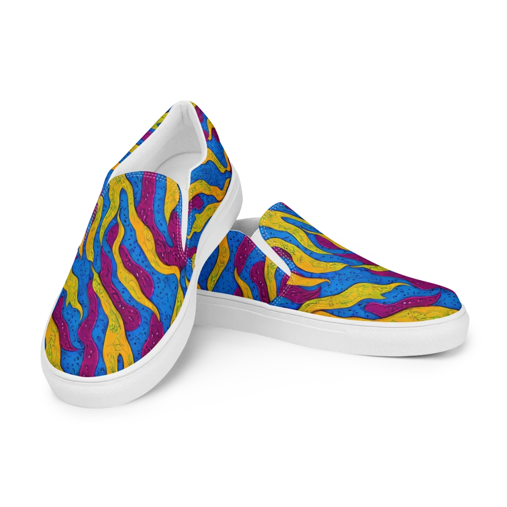 Luminous Snare on Women's Slip-On Canvas Shoes — Left Front
