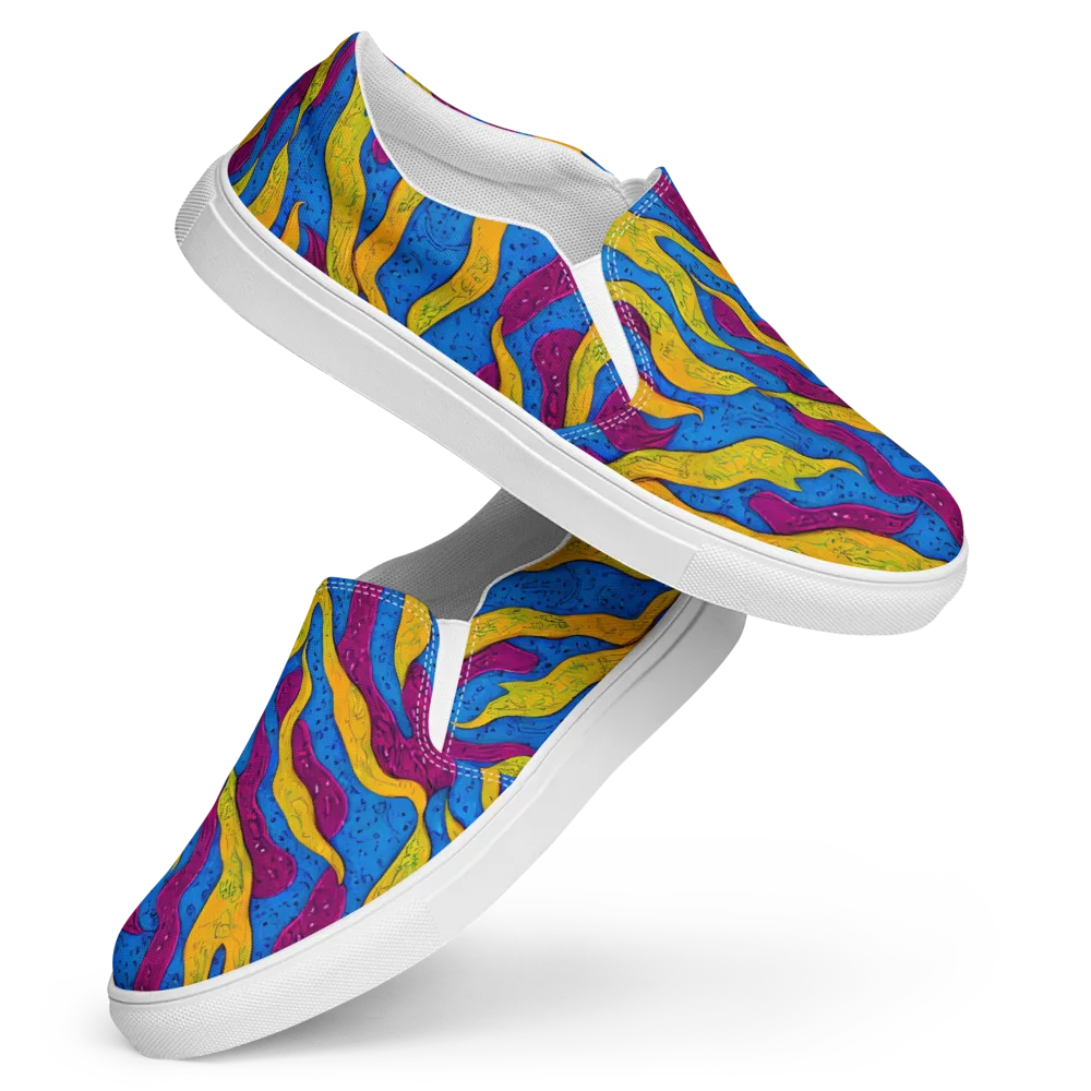 Luminous Snare on Women's Slip-On Canvas Shoes — Front