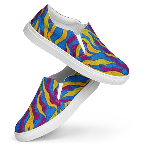 Luminous Snare on a Women's Slip-On Canvas Shoes