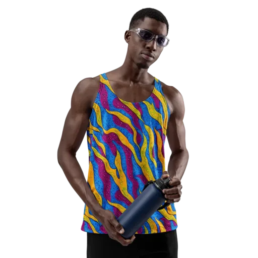 Luminous Snare on a Men's Tank Top