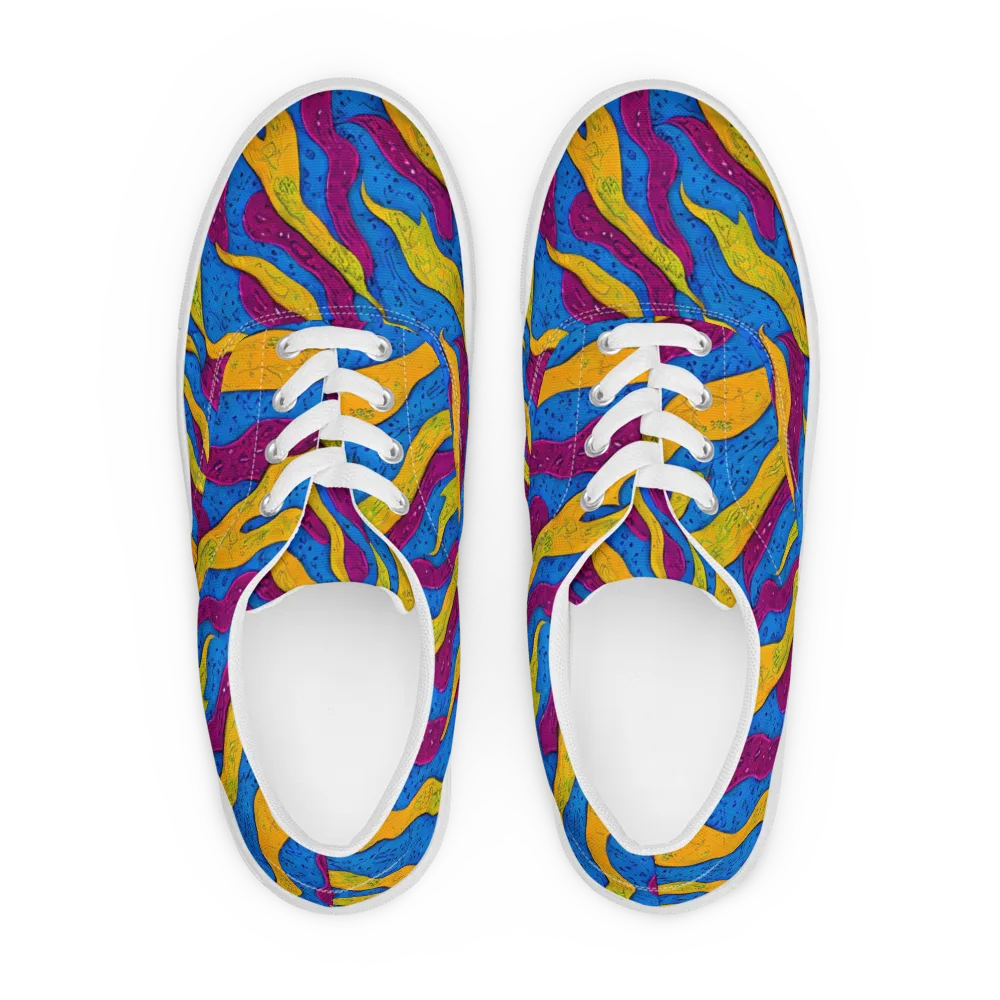 Luminous Snare on Men's Lace-Up Canvas Shoes — Front