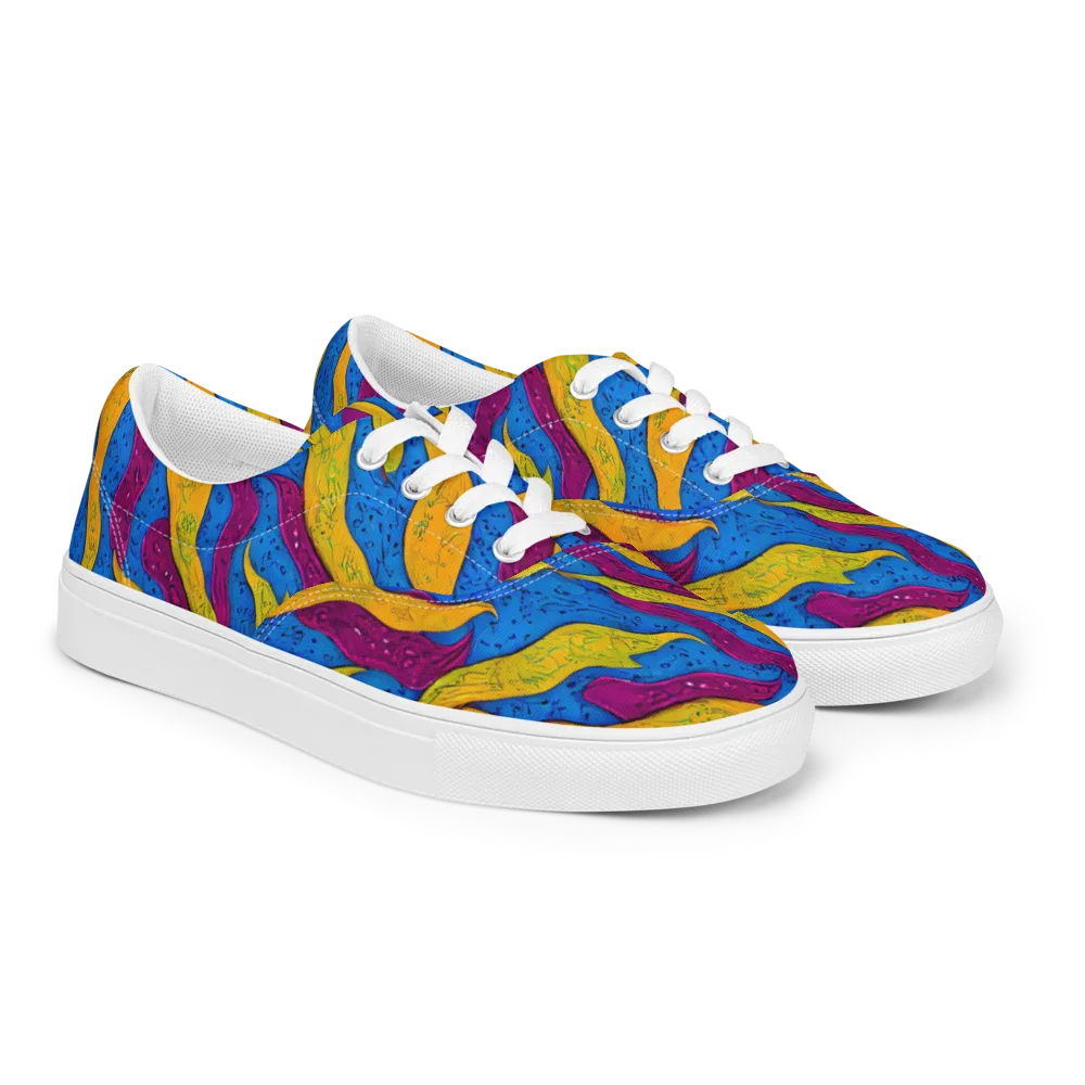Luminous Snare on Men's Lace-Up Canvas Shoes — Right Front