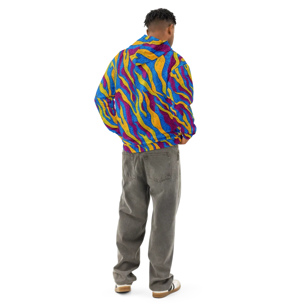 Luminous Snare on Cotton Hoodie — Back