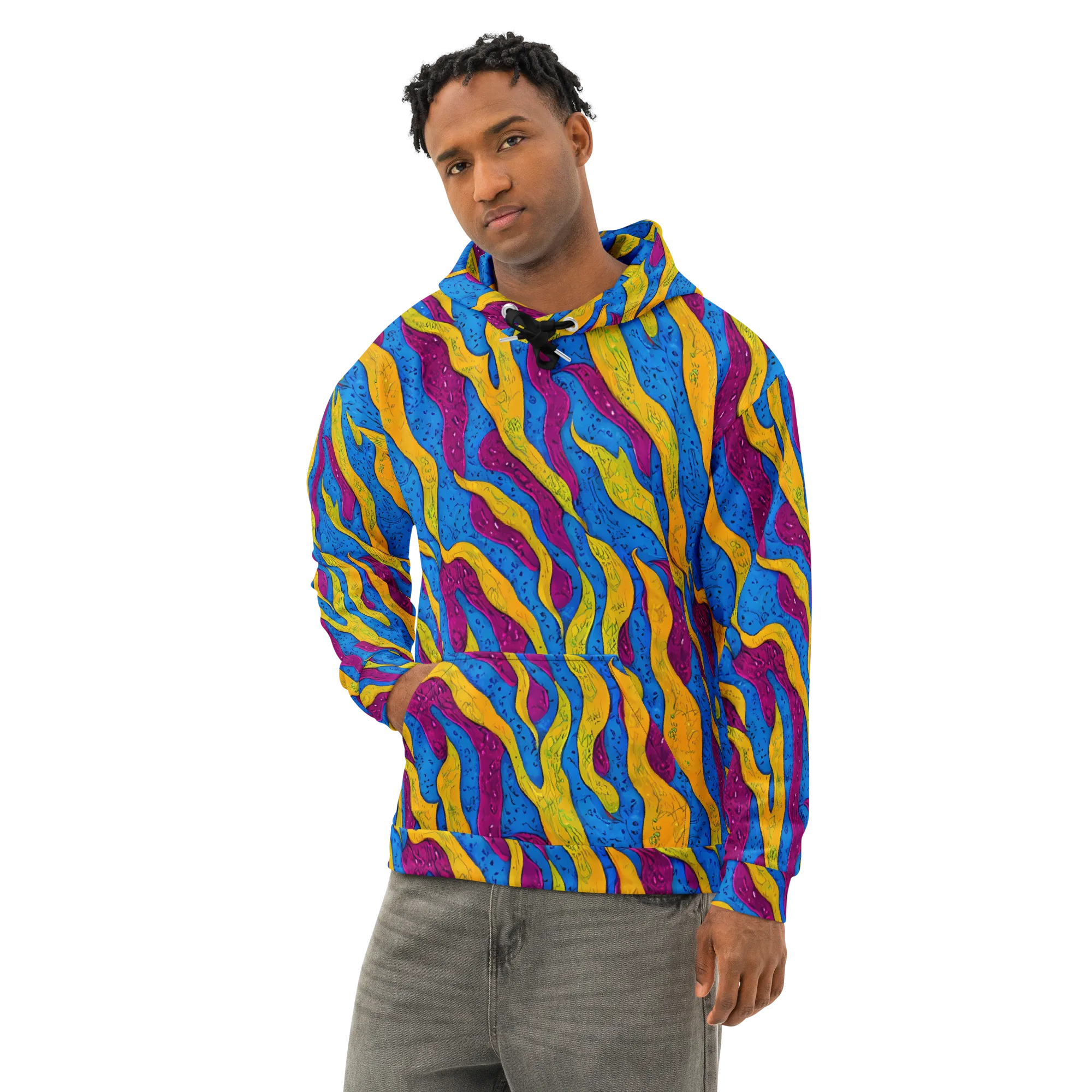 Luminous Snare on Cotton Hoodie — Left Front