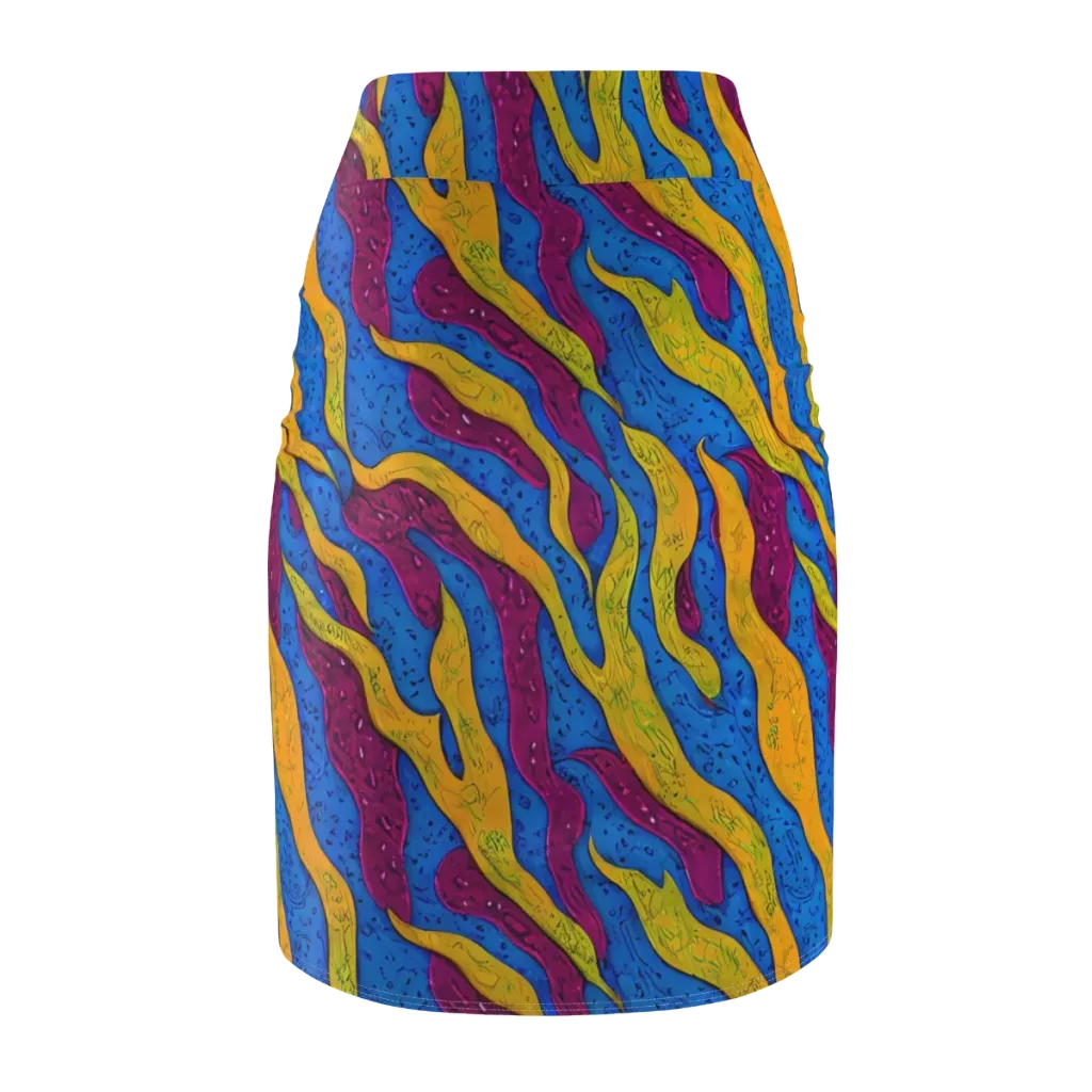 Luminous Snare on Pencil Skirt — Back
