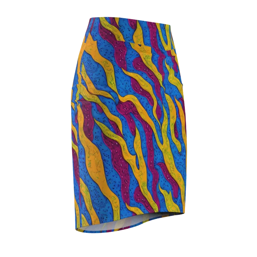 Luminous Snare on Pencil Skirt — Front Side
