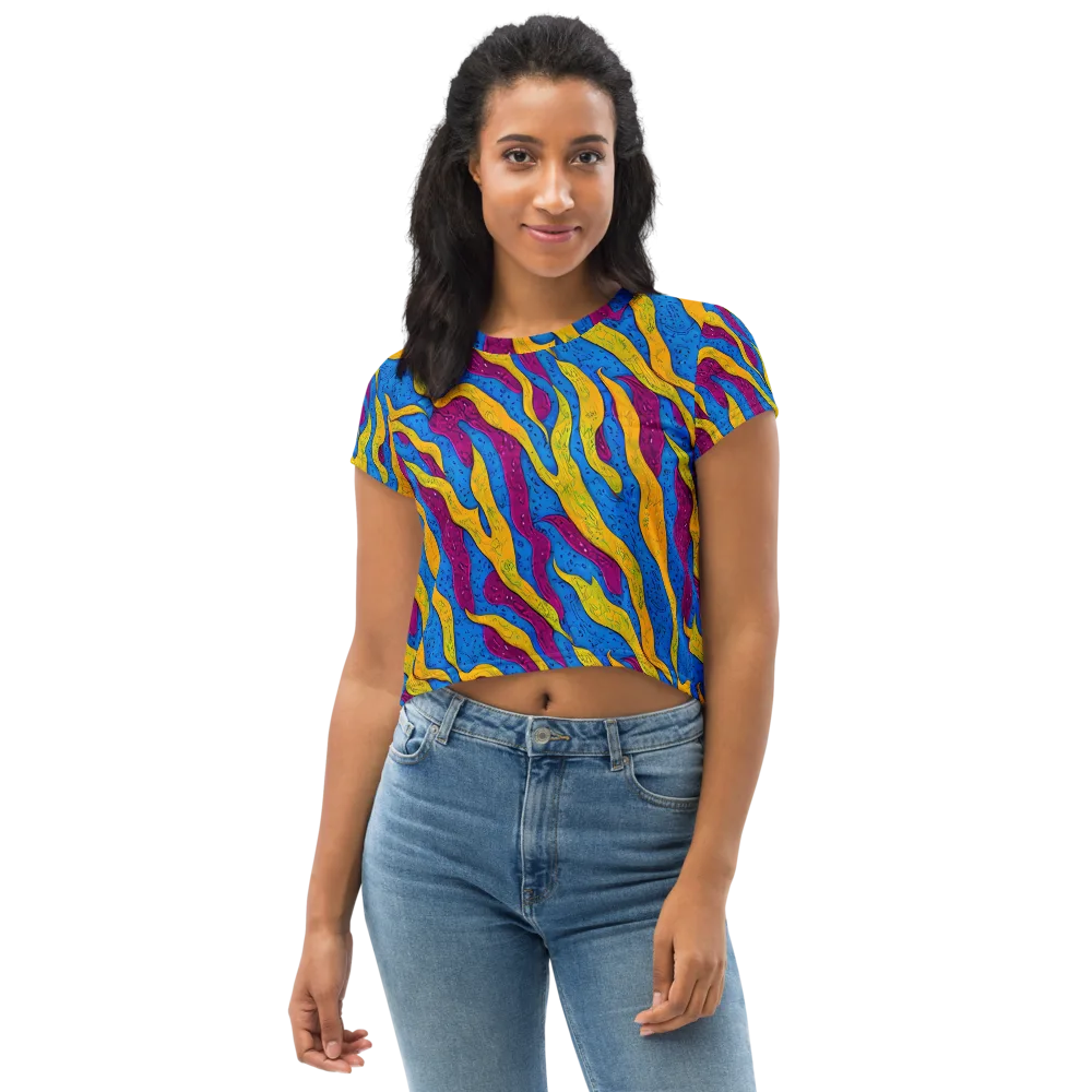 Luminous Snare on Crop Tee — Front