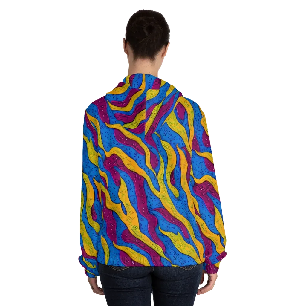 Luminous Snare on Women's Full-Zip Hoodie — Back On Person