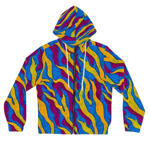 Luminous Snare on a Women's Full-Zip Hoodie