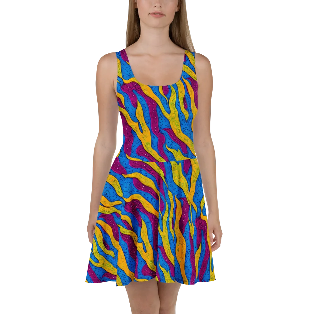 Luminous Snare on Skater Dress — Front