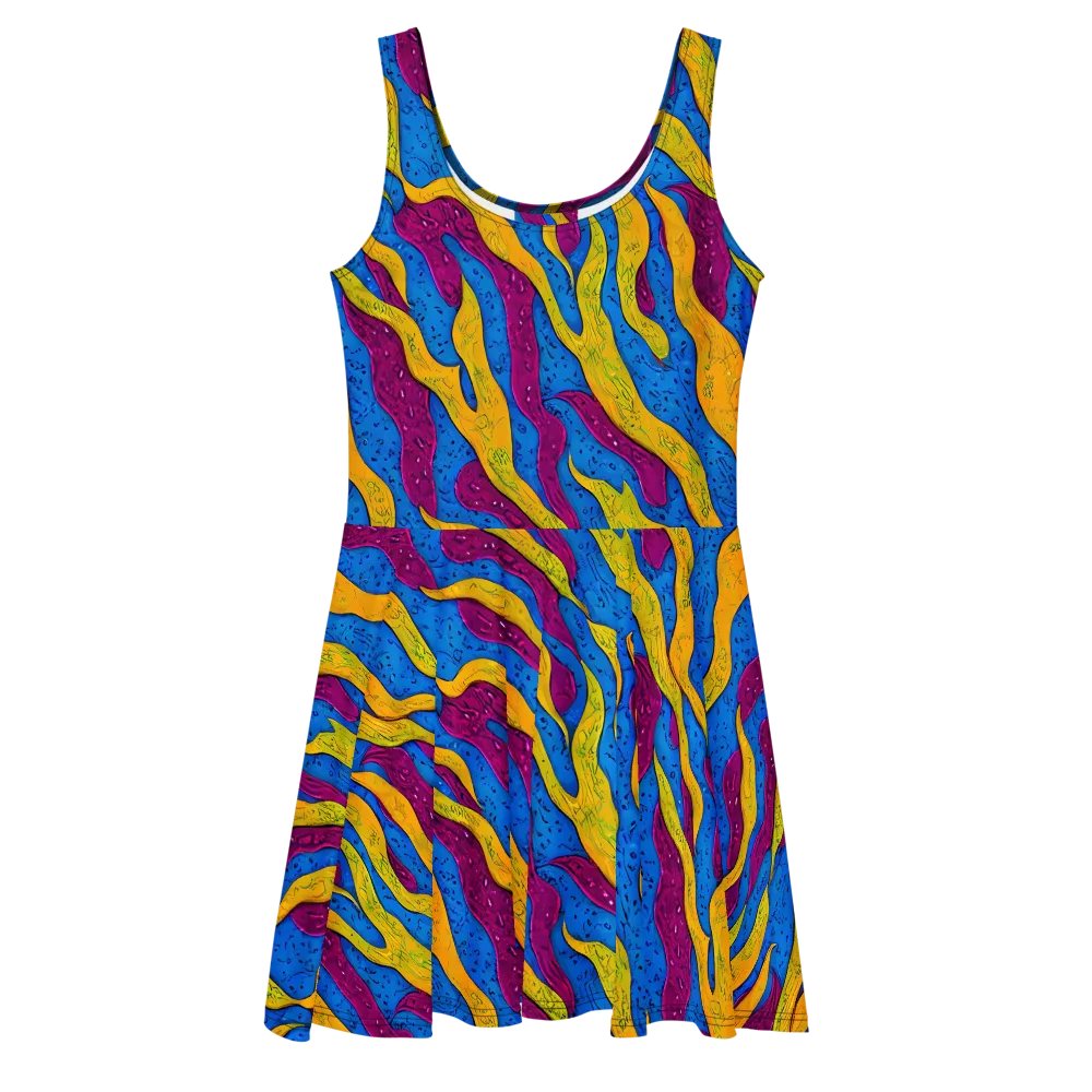 Luminous Snare on Skater Dress — Front
