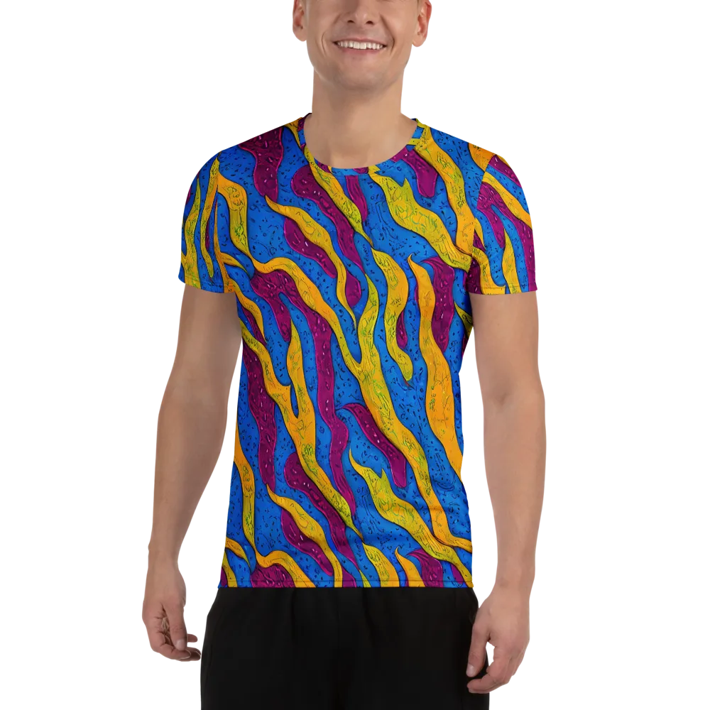 Luminous Snare on Men's Athletic T-Shirt — Front
