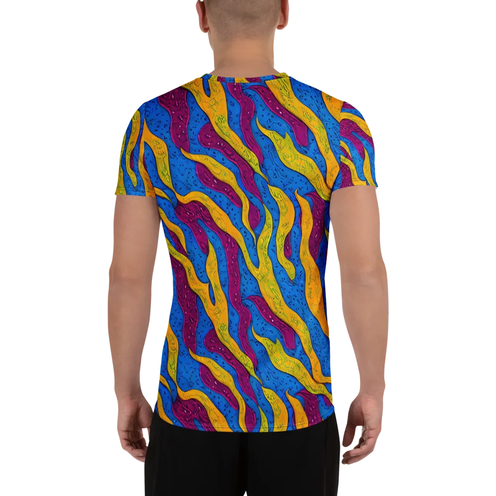 Luminous Snare on Men's Athletic T-Shirt — Back