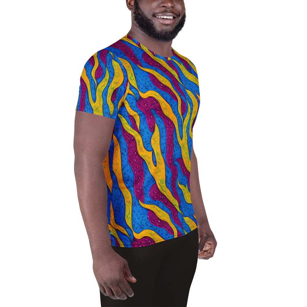 Luminous Snare on Men's Athletic T-Shirt — Right