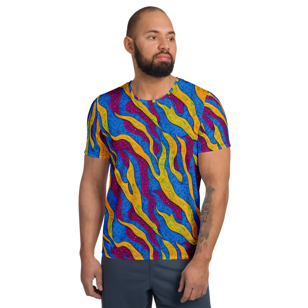 Luminous Snare on Men's Athletic T-Shirt — Front