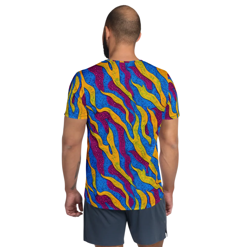 Luminous Snare on Men's Athletic T-Shirt — Back