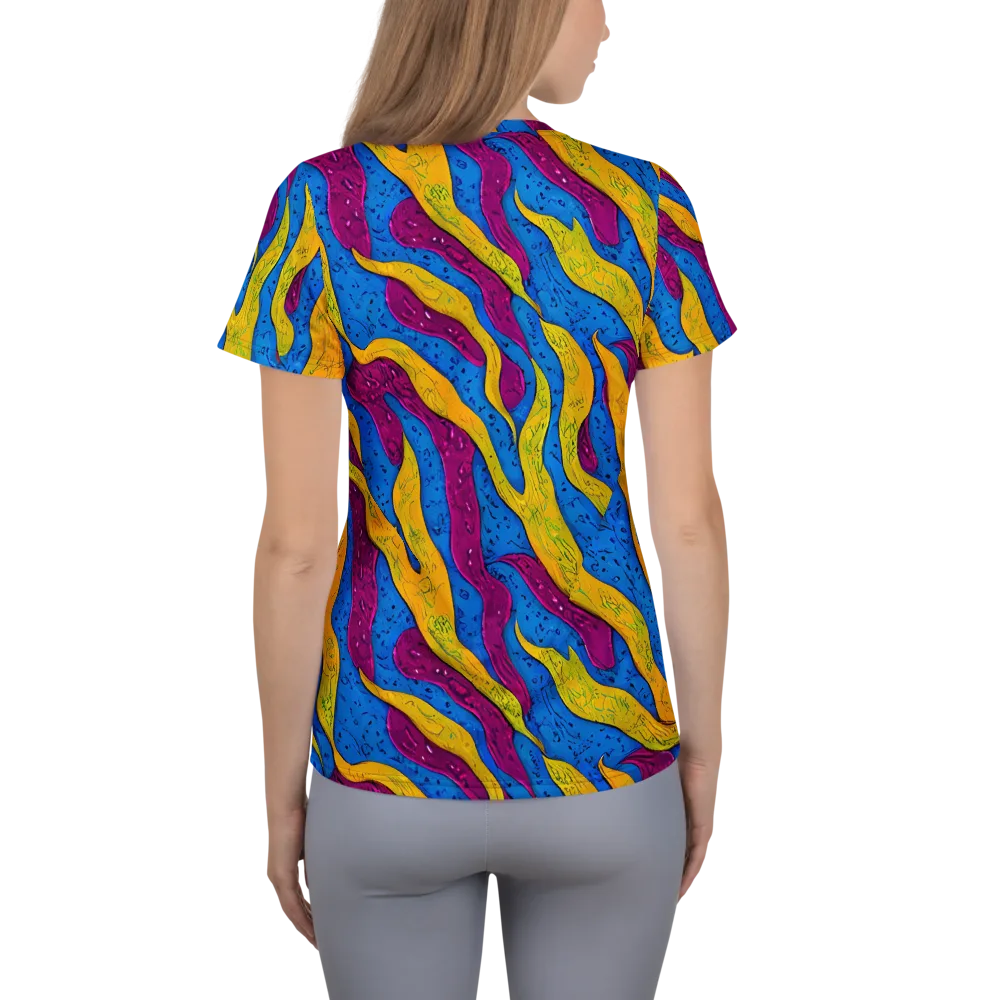 Luminous Snare on Women's Athletic T-Shirt — Back