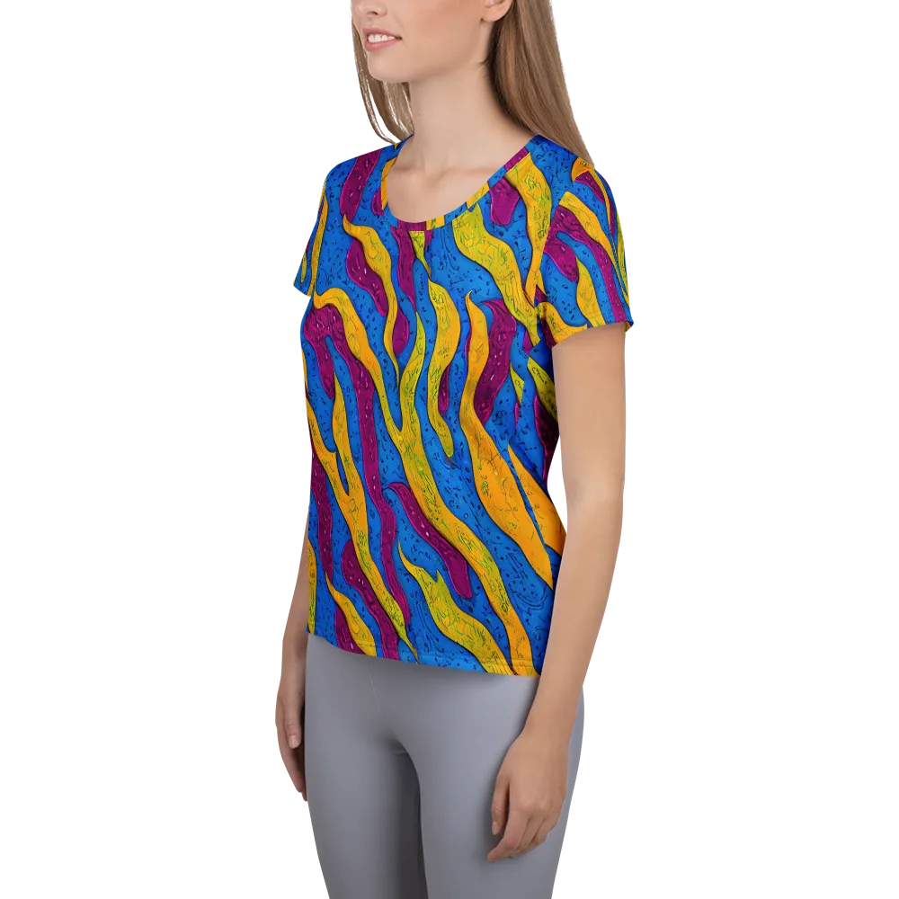 Luminous Snare on Women's Athletic T-Shirt — Left