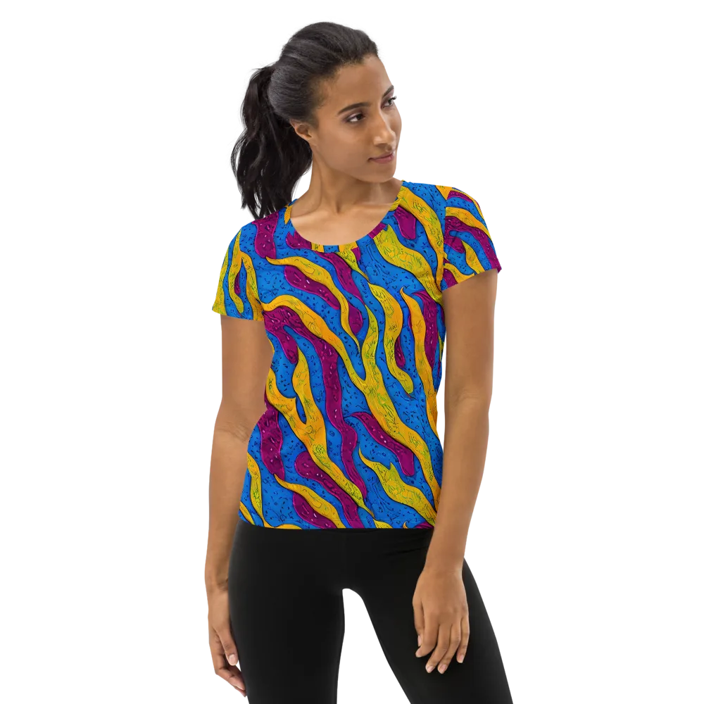 Luminous Snare on Women's Athletic T-Shirt — Front