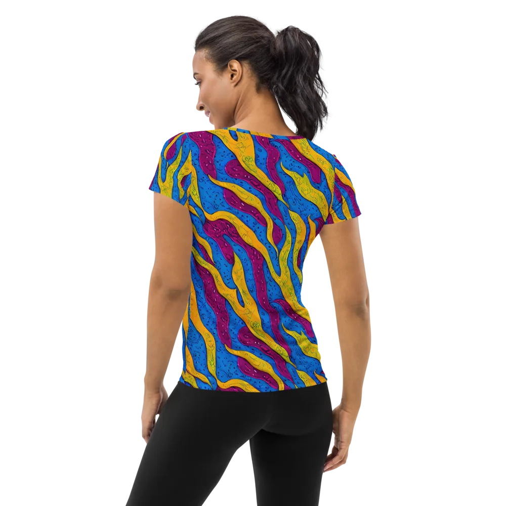 Luminous Snare on Women's Athletic T-Shirt — Back