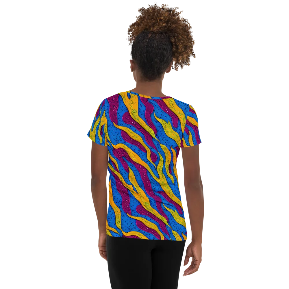 Luminous Snare on Women's Athletic T-Shirt — Back