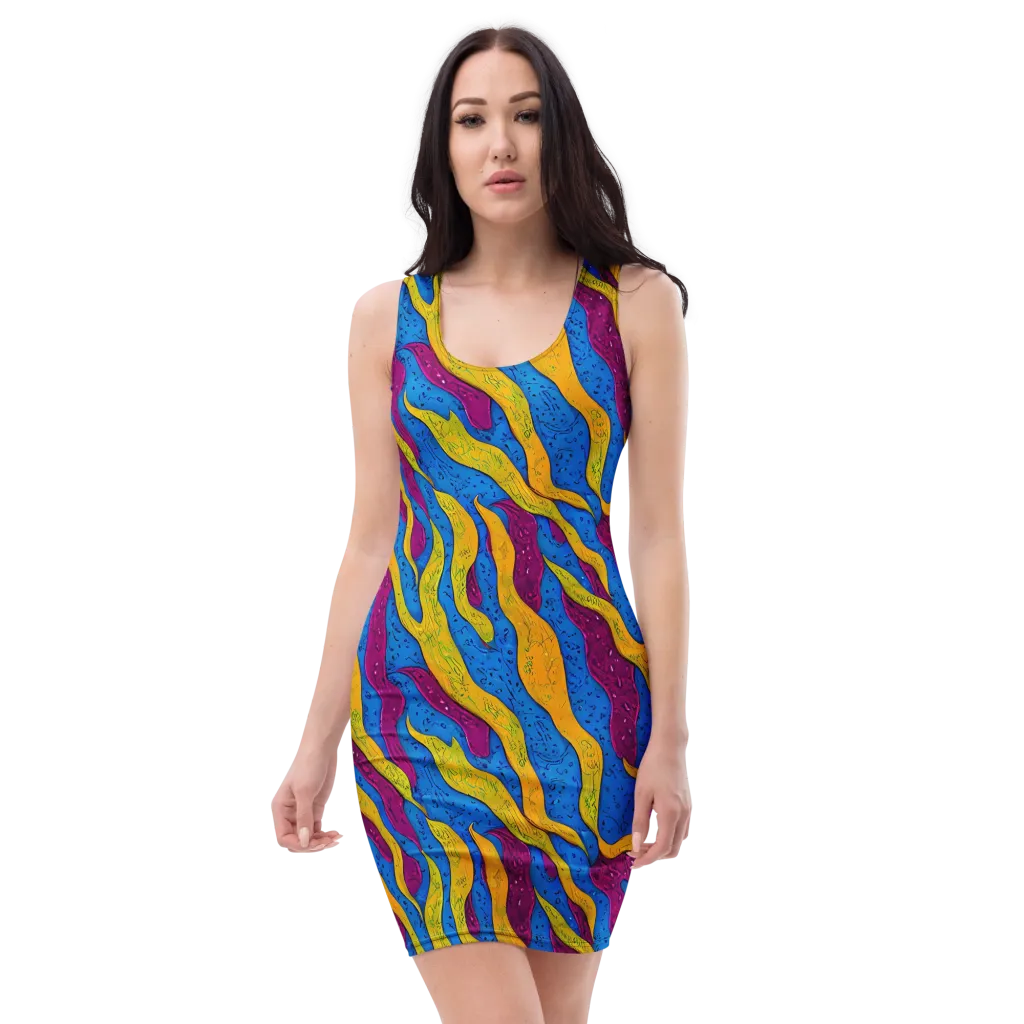 Luminous Snare on Bodycon Dress — Front