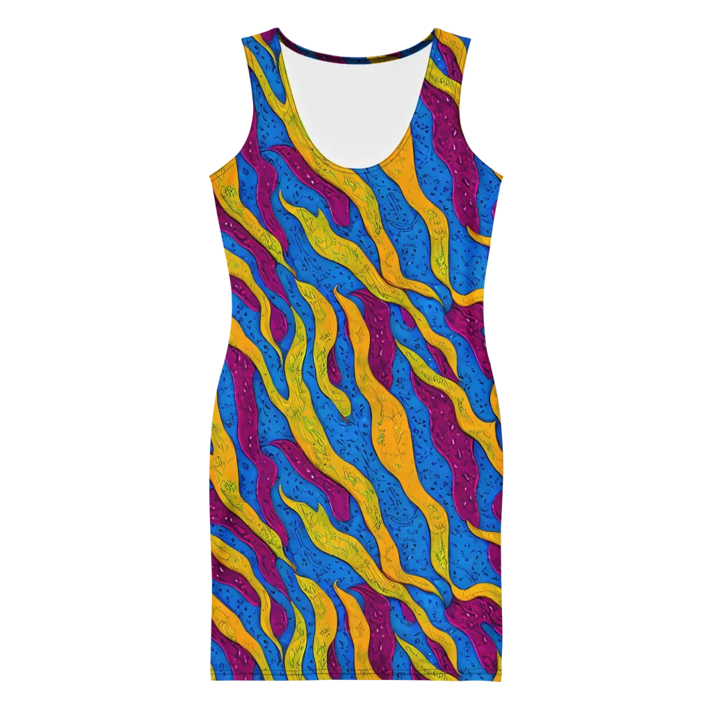 Luminous Snare on Bodycon Dress — Front
