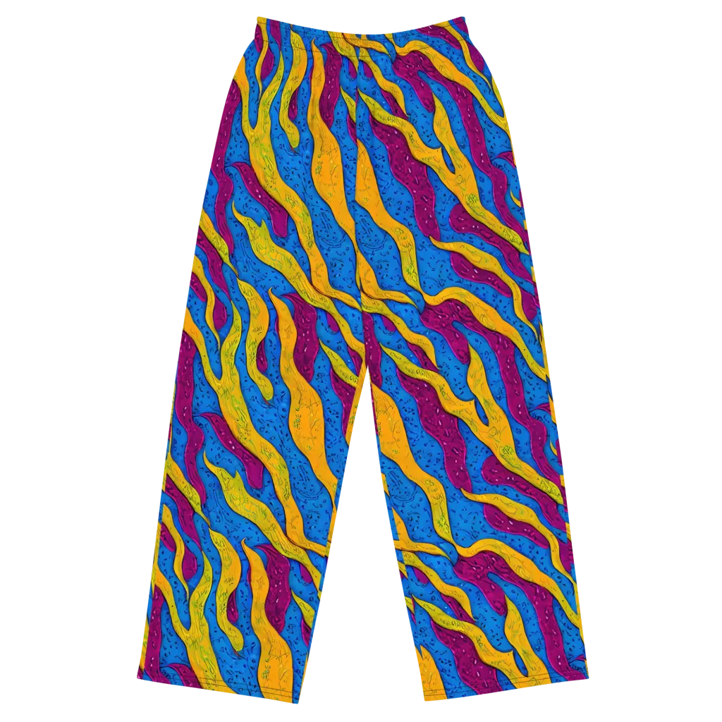Luminous Snare on Wide-Leg Pants — Front