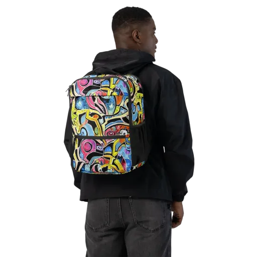 Blacklight Carnival on a Utility Backpack