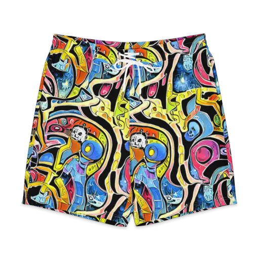 Blacklight Carnival on a Men's Board Shorts