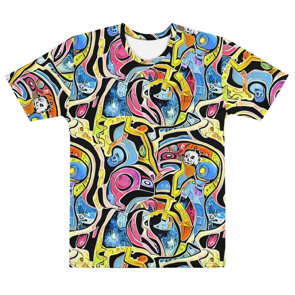 Blacklight Carnival on Men's Cotton Crew Neck T-Shirt — Front
