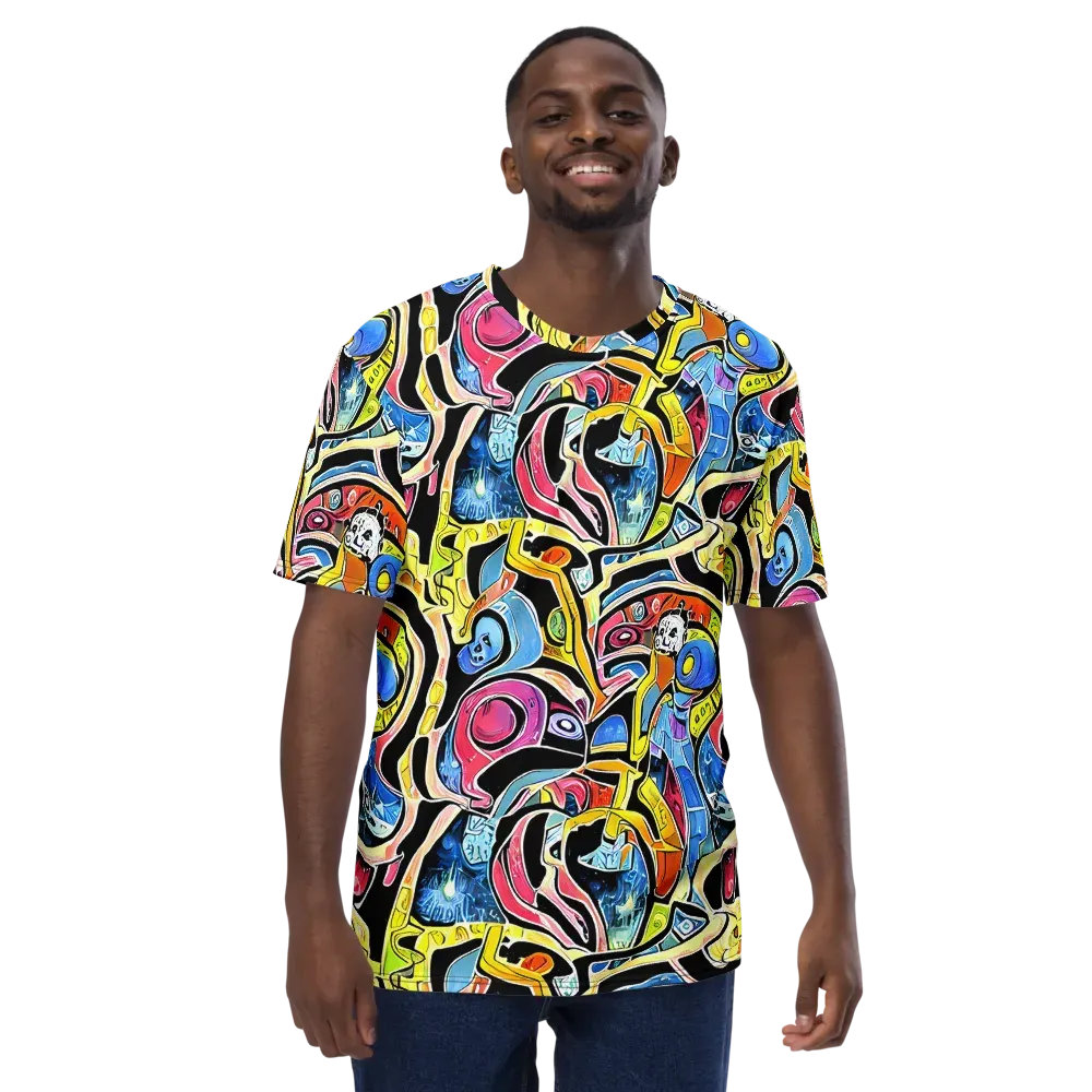 Blacklight Carnival on Men's Crew Neck T-Shirt — Front