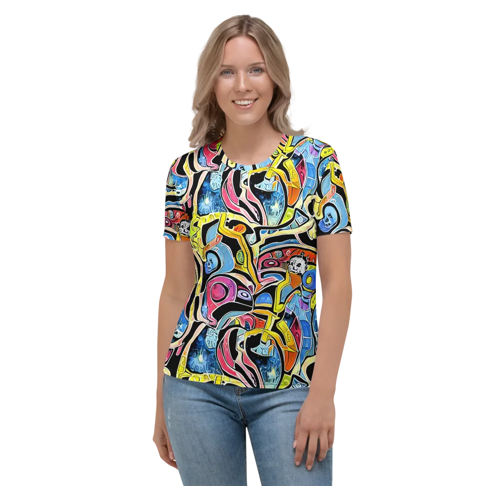 Blacklight Carnival on Women's Crew Neck T-Shirt — Front