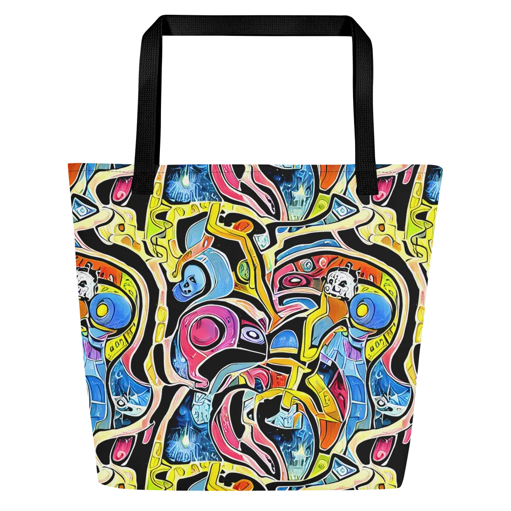 Blacklight Carnival on Large Tote Bag W/ Pocket — Front