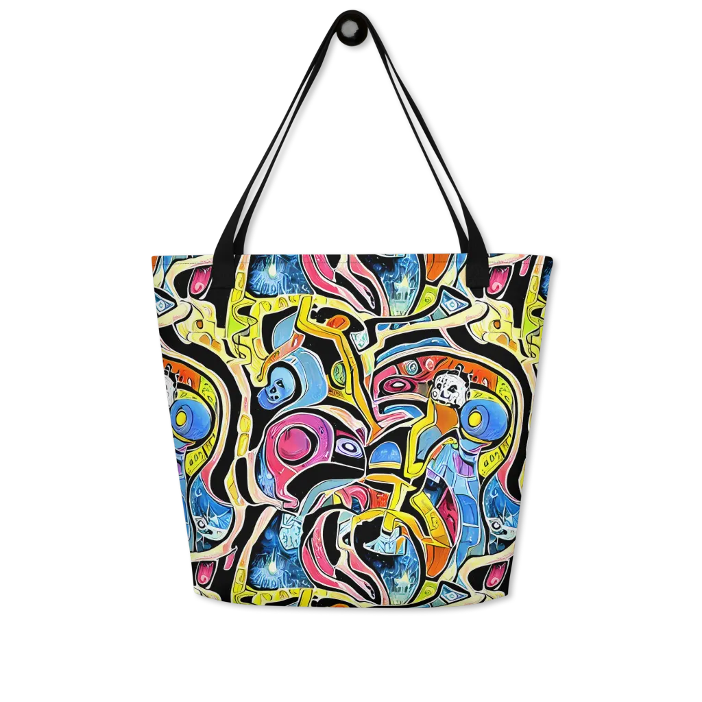 Blacklight Carnival on Large Tote Bag W/ Pocket — Front