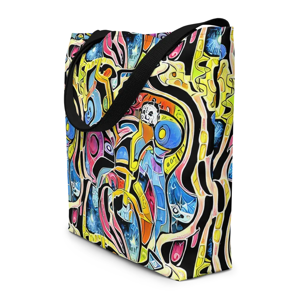 Blacklight Carnival on Large Tote Bag W/ Pocket — Front