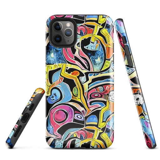 Blacklight Carnival on a Tough Case for iPhone®