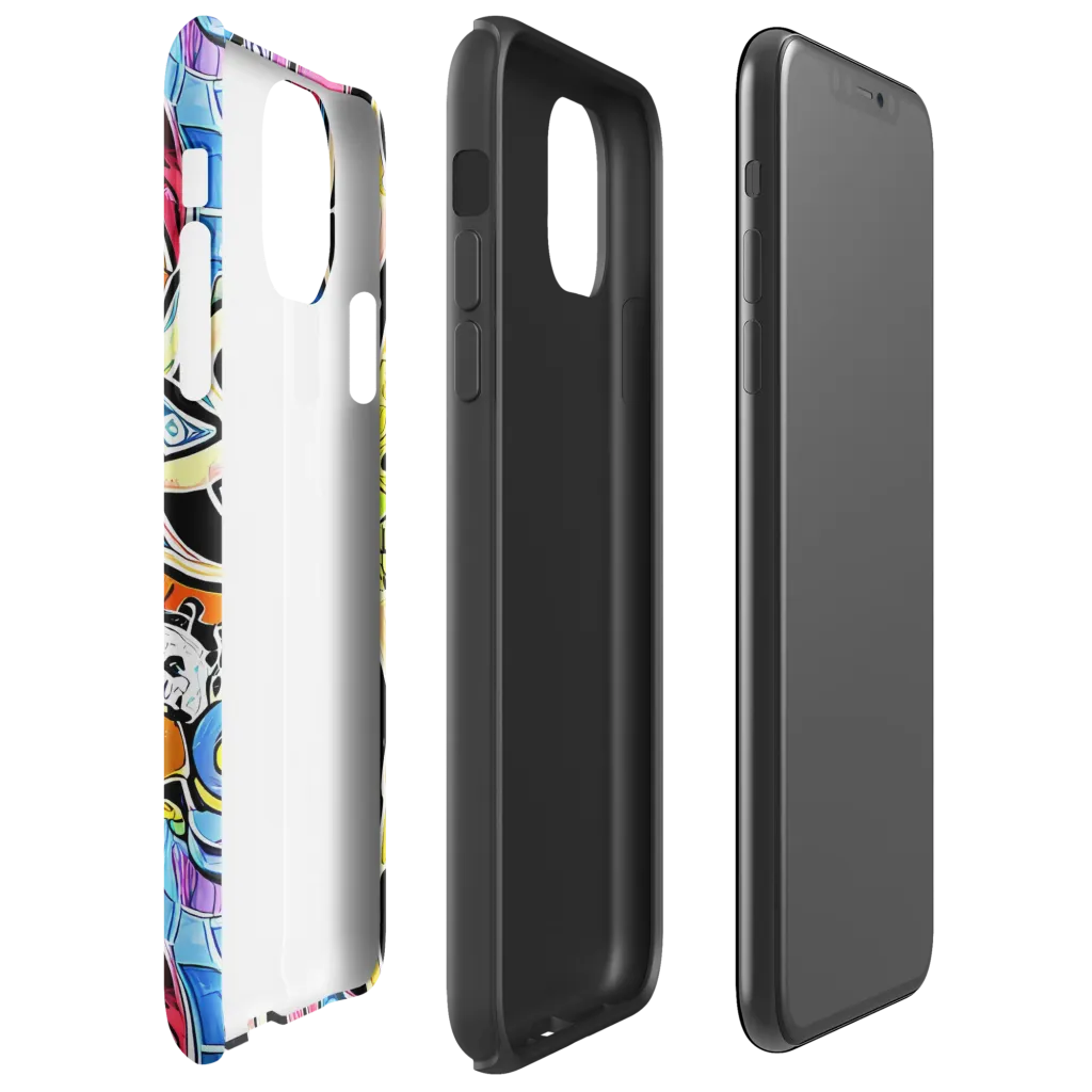 Blacklight Carnival on Tough Case for iPhone® — Right