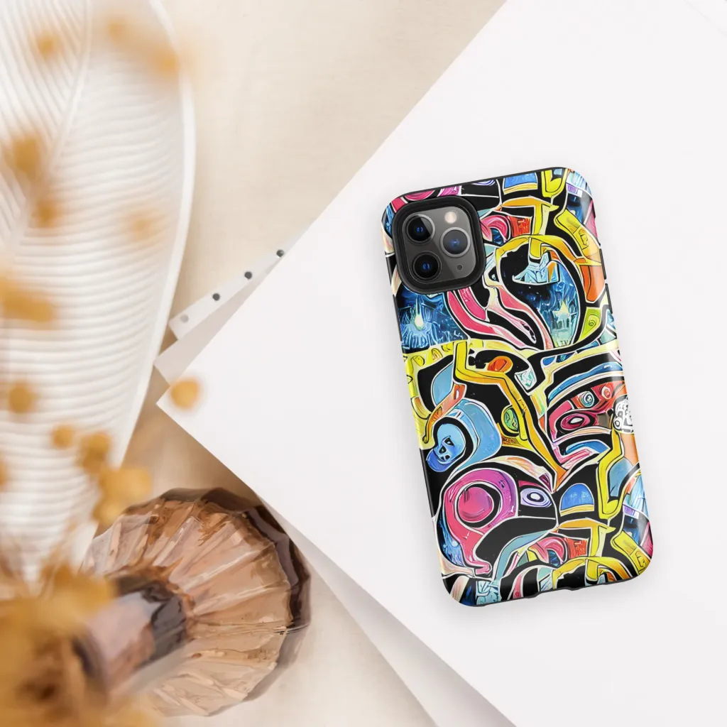 Blacklight Carnival on Tough Case for iPhone® — Front