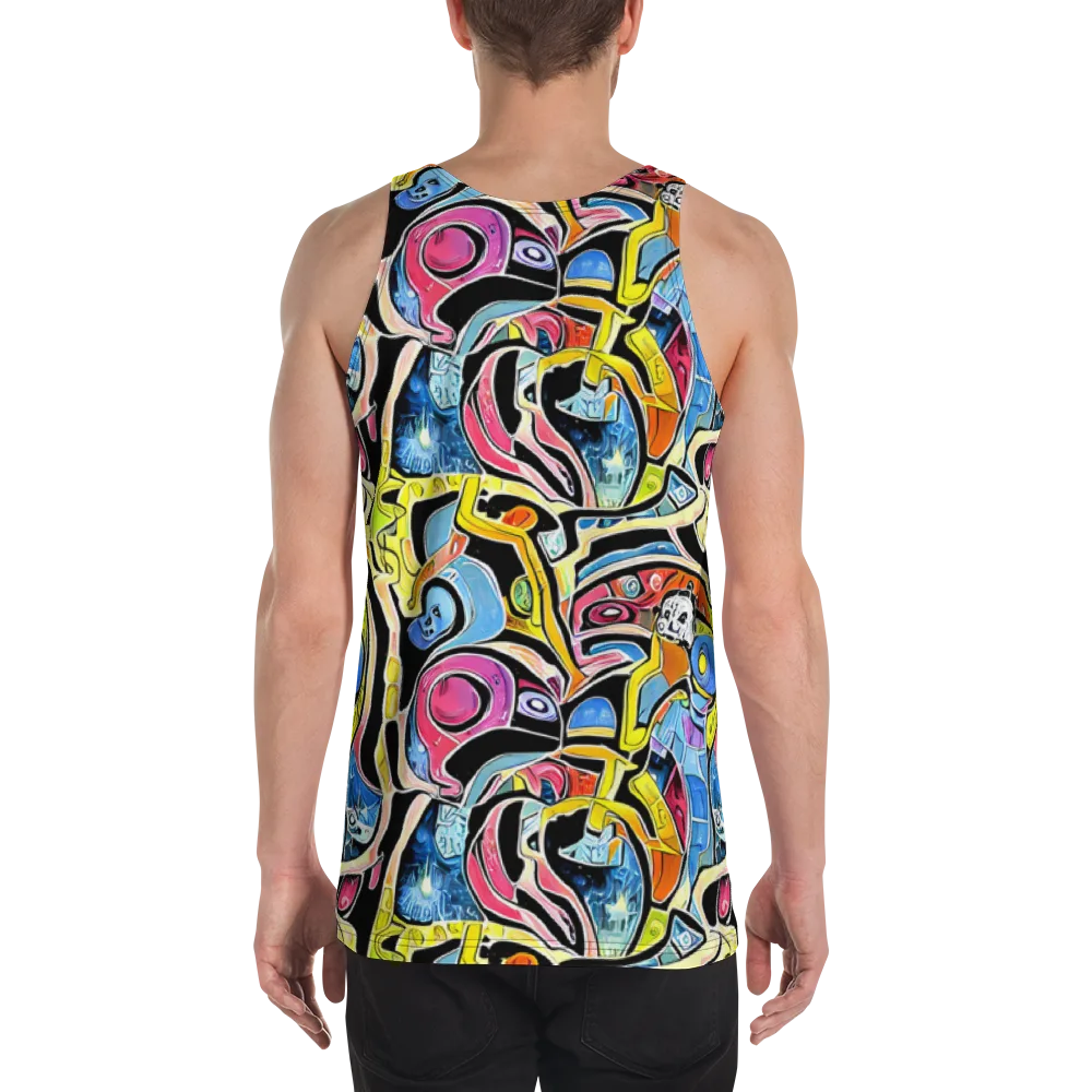 Blacklight Carnival on Men's Tank Top — Back