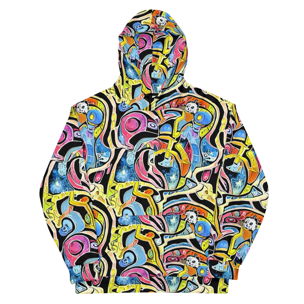 Blacklight Carnival on Cotton Hoodie — Front