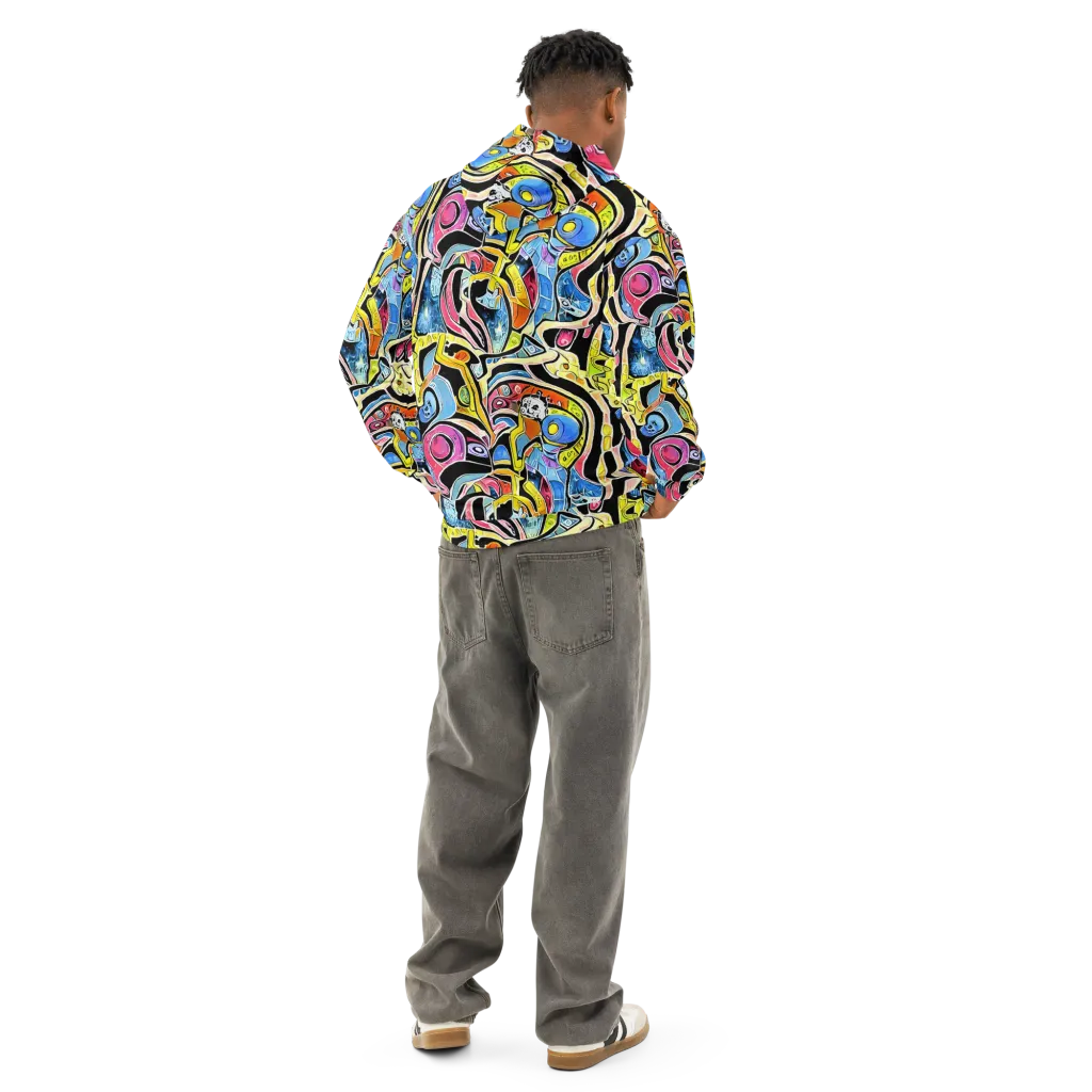 Blacklight Carnival on Cotton Hoodie — Back