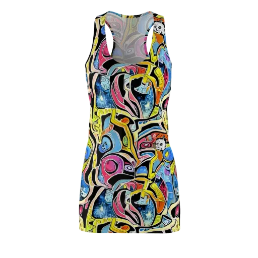 Blacklight Carnival on a Racerback Dress