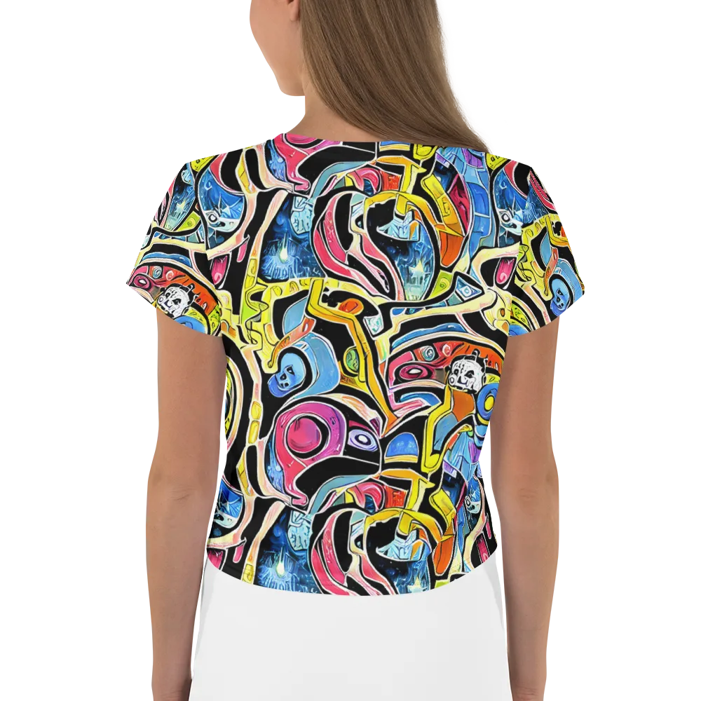 Blacklight Carnival on Crop Tee — Back