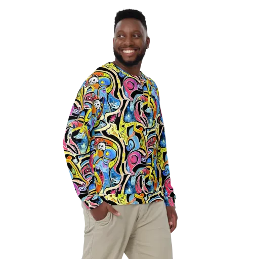Blacklight Carnival on a Sweatshirt