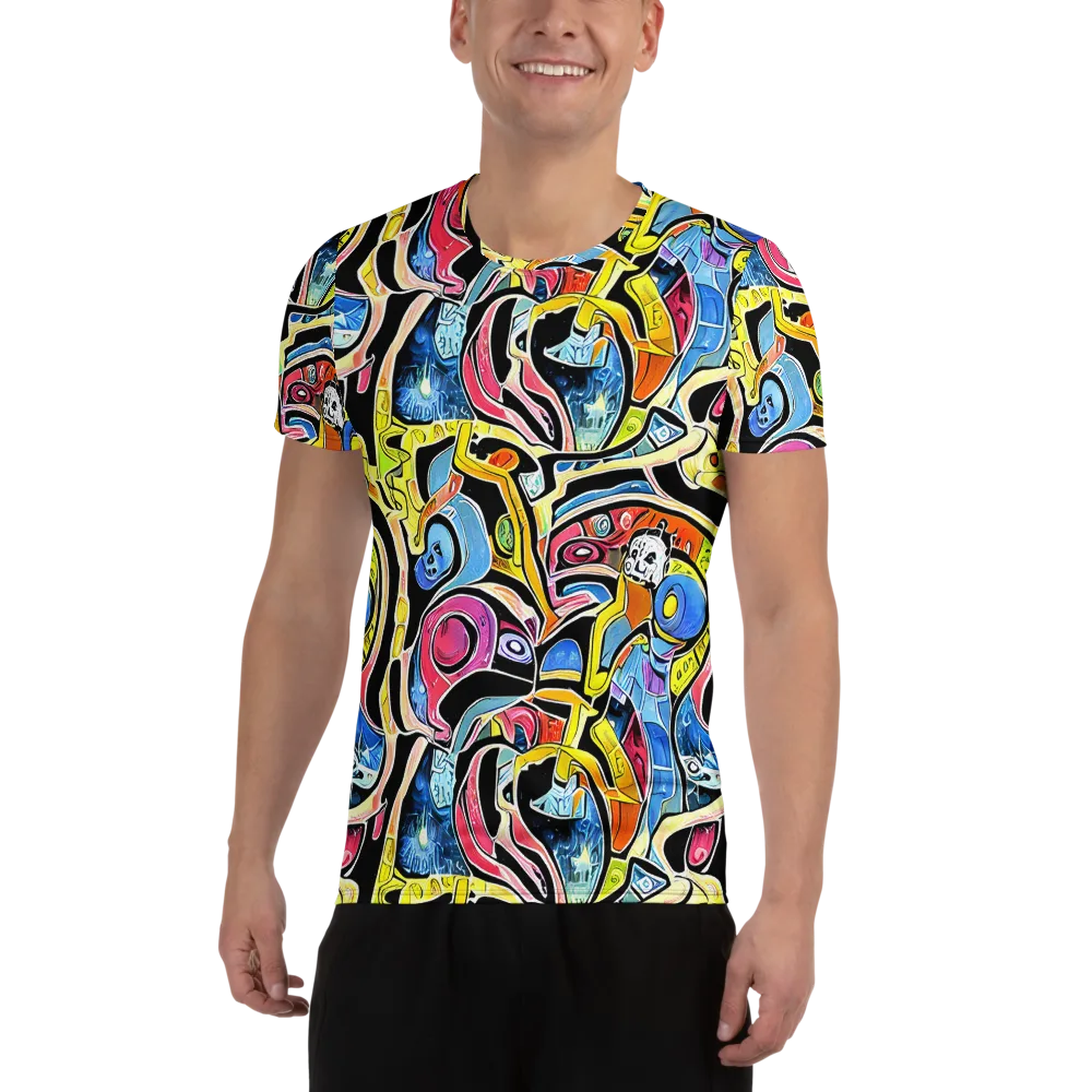 Blacklight Carnival on Men's Athletic T-Shirt — Front